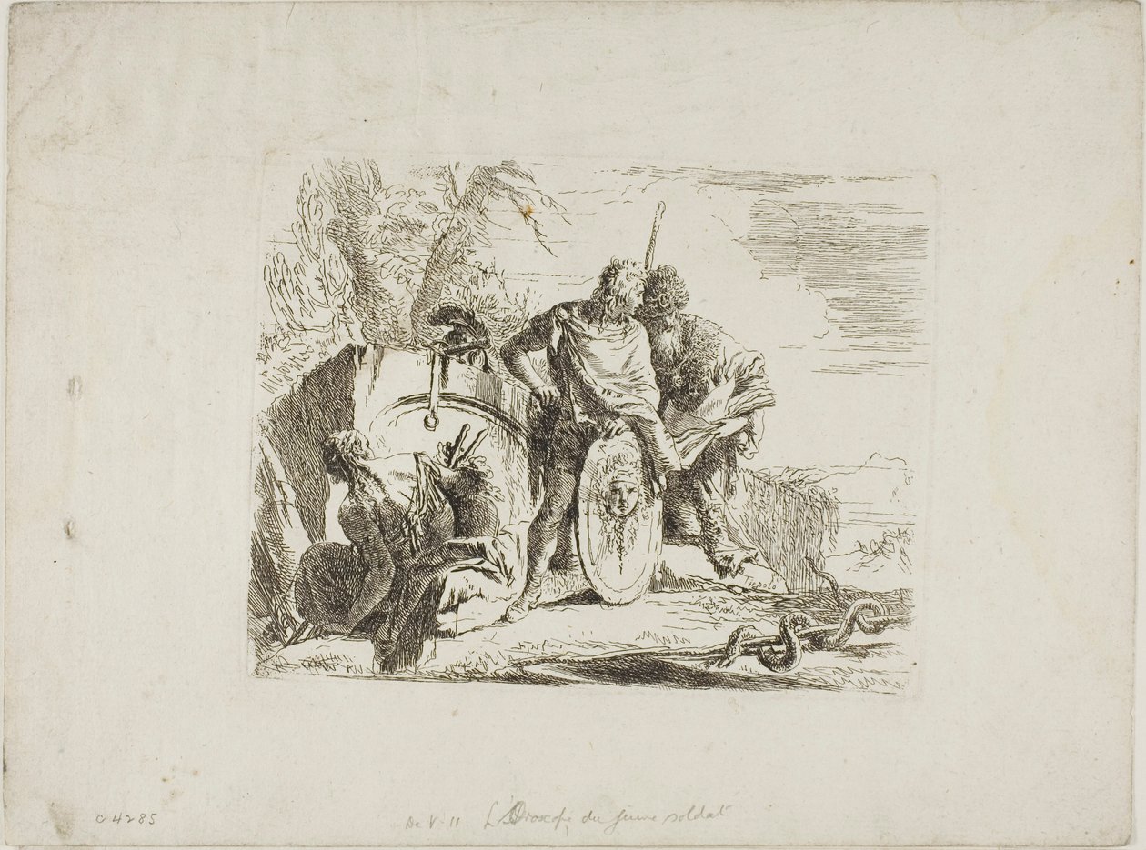 المنجم والجندي الشاب ، من كابريتشي بواسطة Giambattista Tiepolo