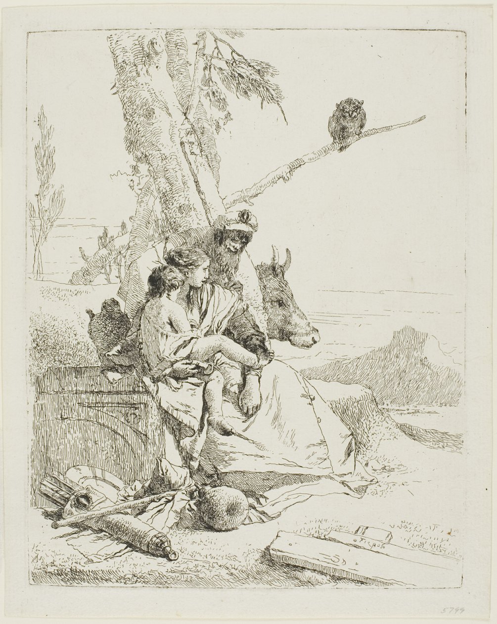 عائلة الفلاح الشرقي من شرزي بواسطة Giambattista Tiepolo