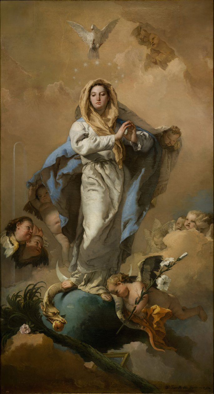 الحبل الطاهر للعذراء ، 1767-1768 بواسطة Giambattista Tiepolo