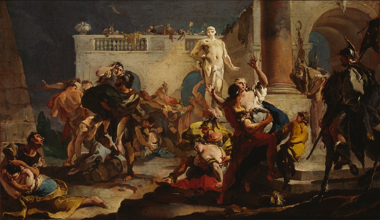 اغتصاب نساء سابين 1718-1719. بواسطة Giambattista Tiepolo