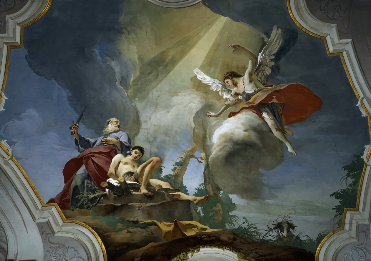 ذبيحة إسحاق 1728. بواسطة Giambattista Tiepolo