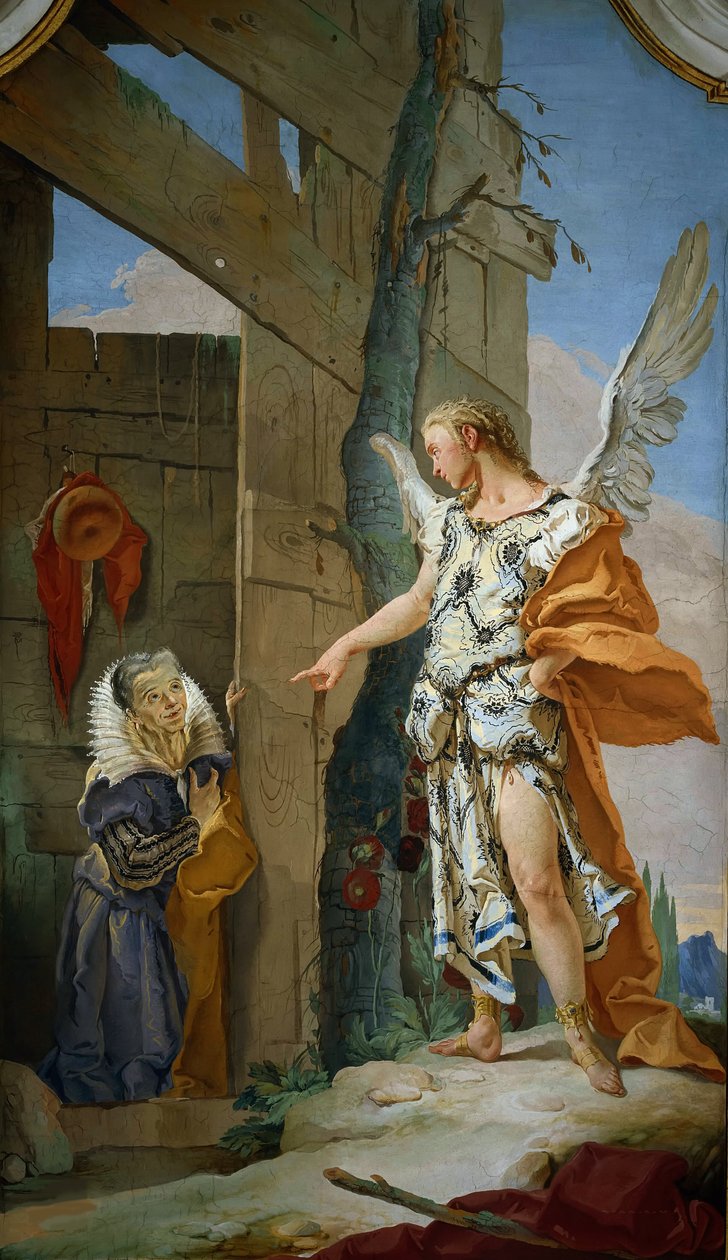 ظهور الملاك أمام سارة حوالي عام 1728. بواسطة Giambattista Tiepolo