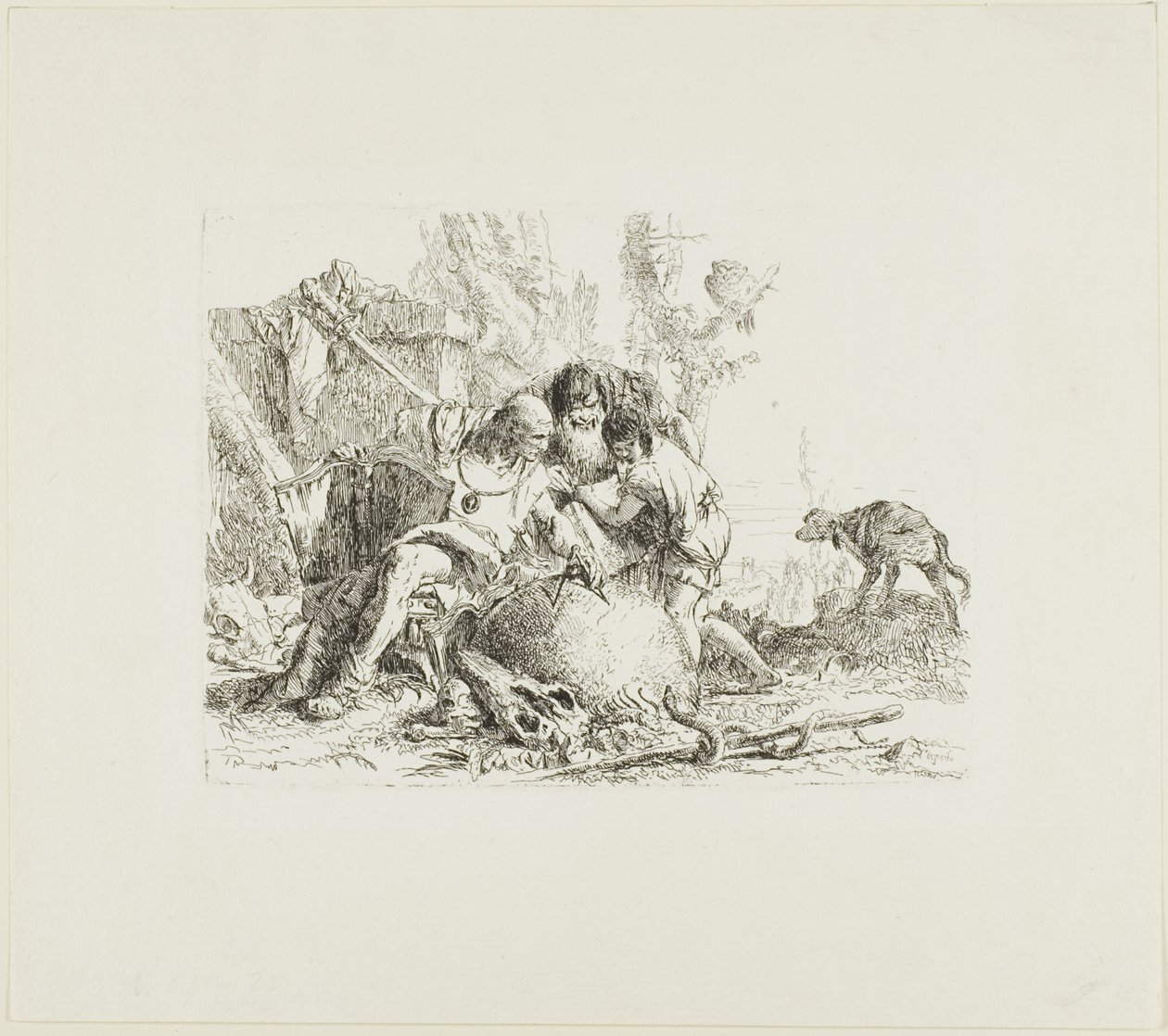 سحرة وطفل من شرزي بواسطة Giambattista Tiepolo