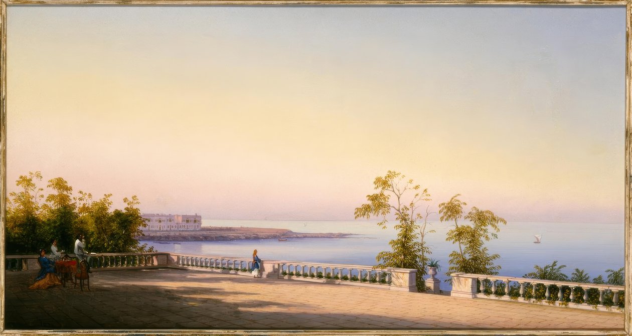 جيان جياني ، على الشرفة - الرسم ، 1874 بواسطة جيان جياني