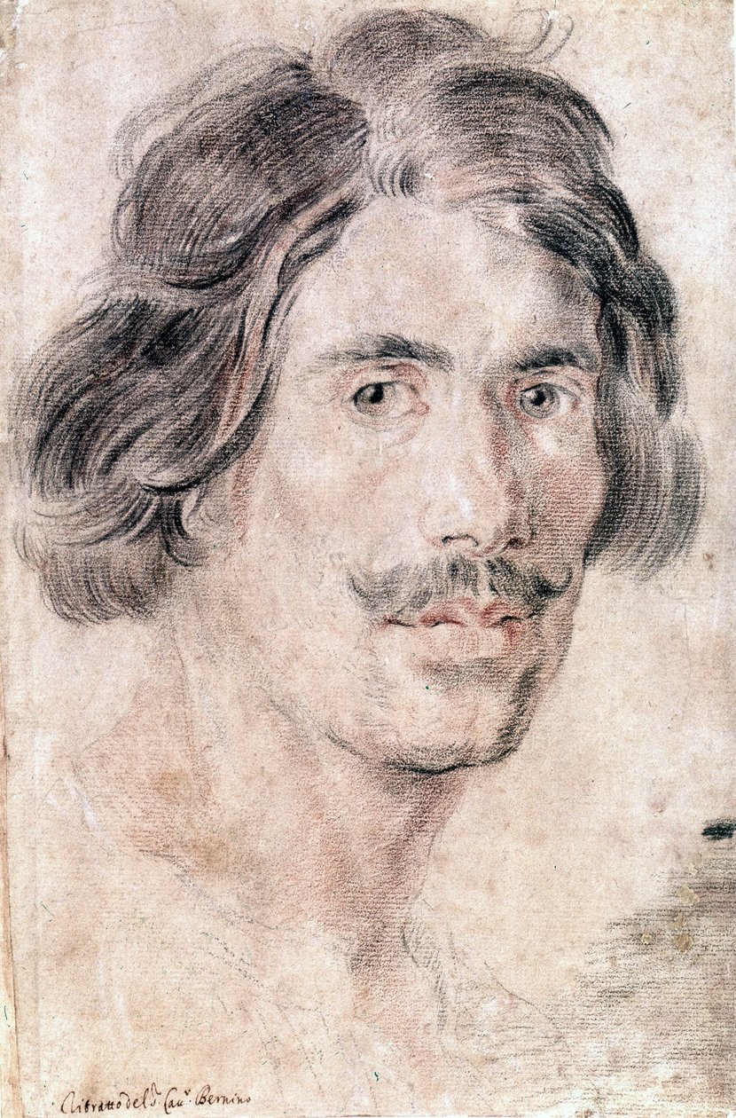 صورة ذاتية لجيان لورينزو بيرنيني (بيرنين) (1598 - 1680) ، نحات إيطالي ورسام ومهندس معماري. دائرة المطبوعات والرسوم الوطنية ، روما. بواسطة جيان لورينزو بيرنيني