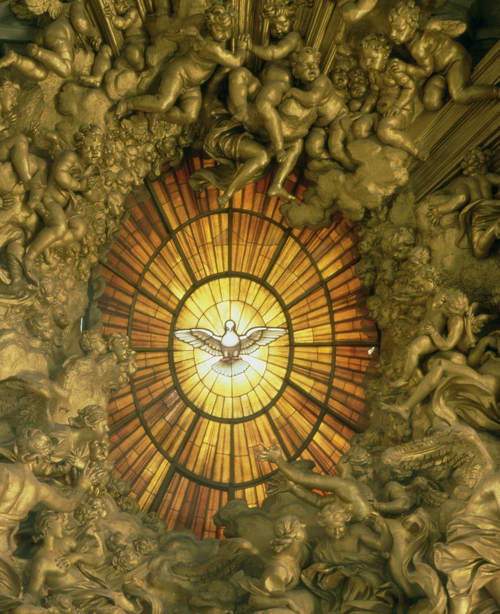 كرسي St.Peter ، تفاصيل نافذة زجاج ملون خلفه ، 1665 تفاصيل 158488 بواسطة جيان لورينزو بيرنيني