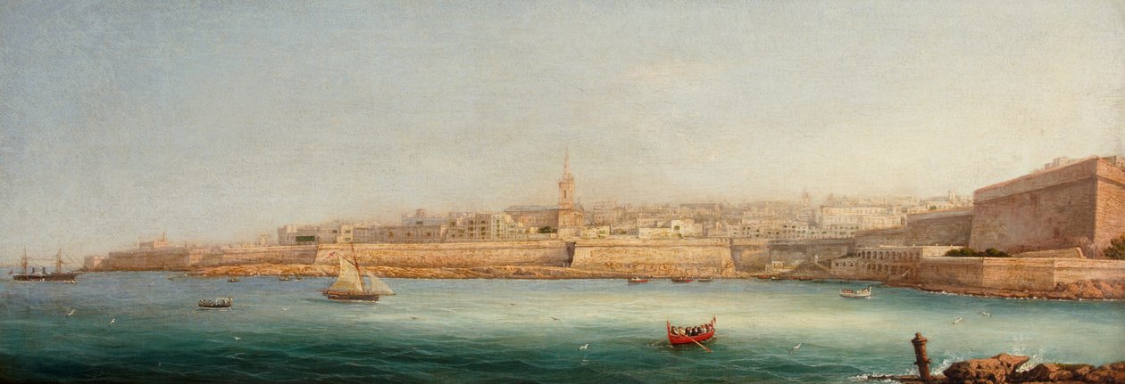 منظر ل فاليتا من جزيرة مانويل ، 1869 بواسطة جيانسينتو جياني