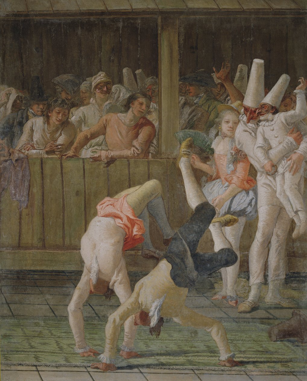 Pulcinella مع Acrobats ، ج 1793 بواسطة جيوفاني دومينيكو تيبولو