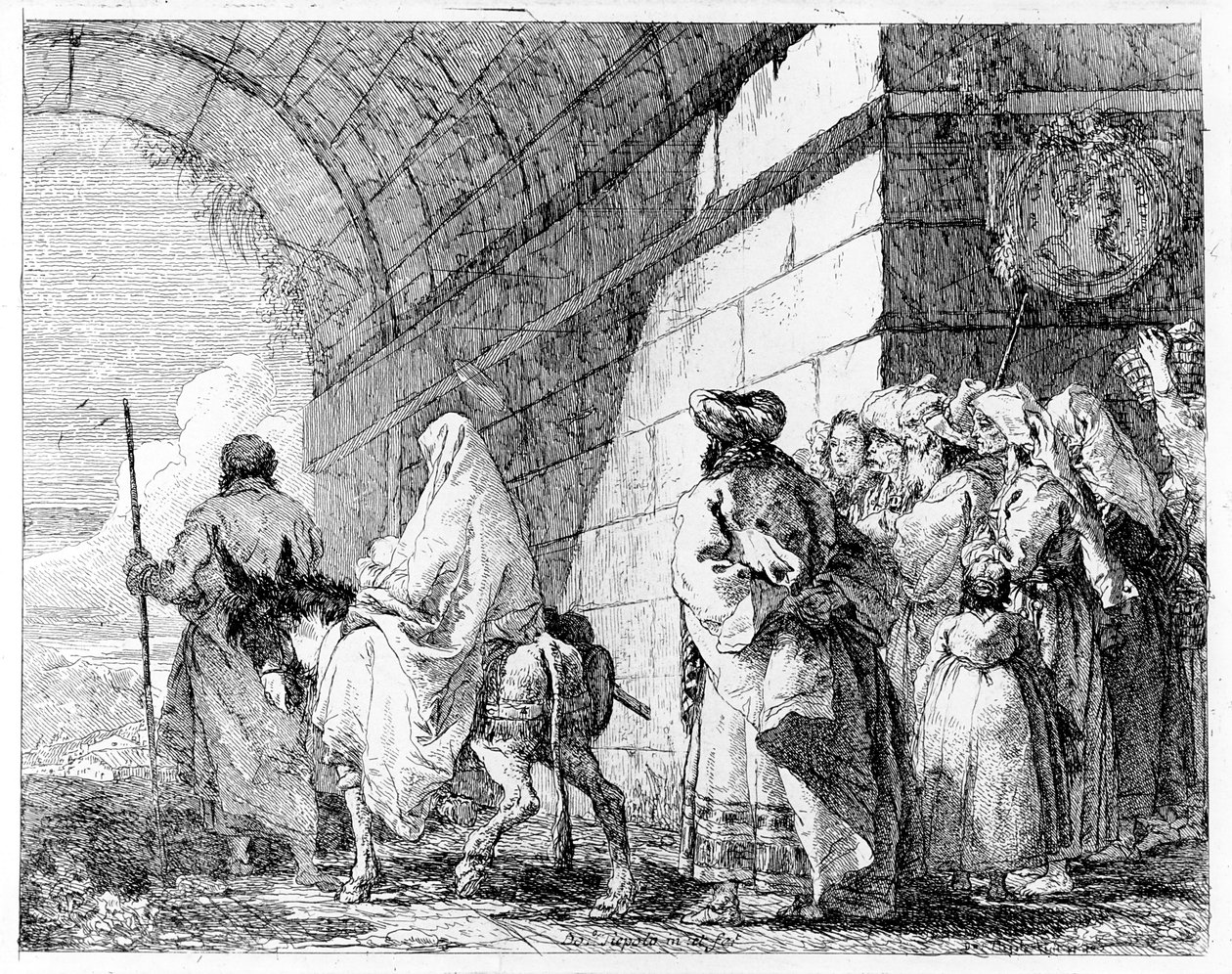 الرحلة إلى مصر ، ج .1750 بواسطة جيوفاني دومينيكو تيبولو