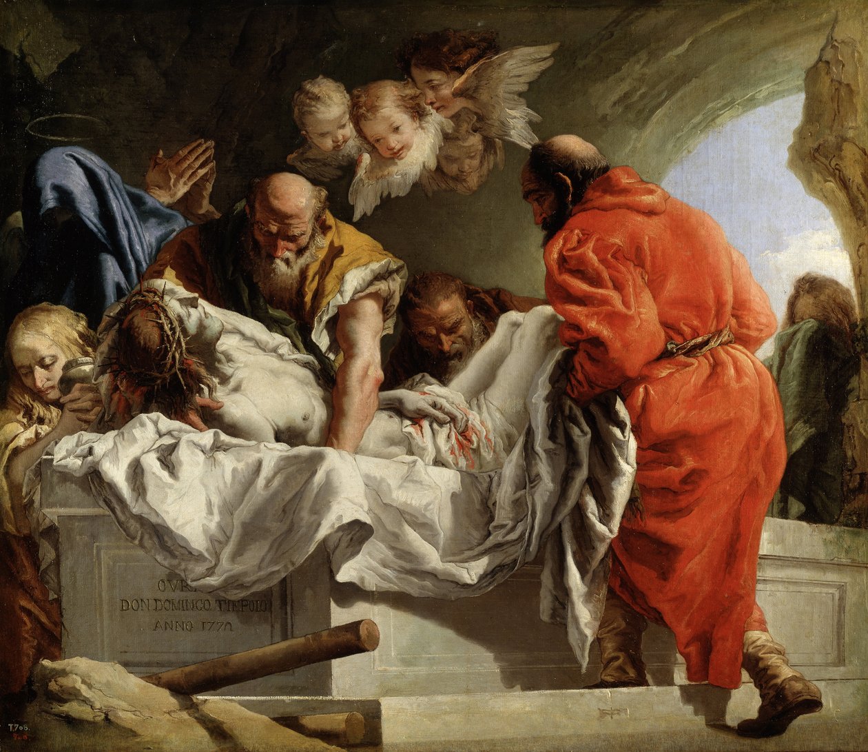 La Mise au tombeau - قبر المسيح - تيبولو ، جياندومينيكو (1727-1804) - 1772 - زيت على قماش - 124 × 144 - متحف ديل برادو ، مدريد بواسطة جياندومينيكو تيبولو