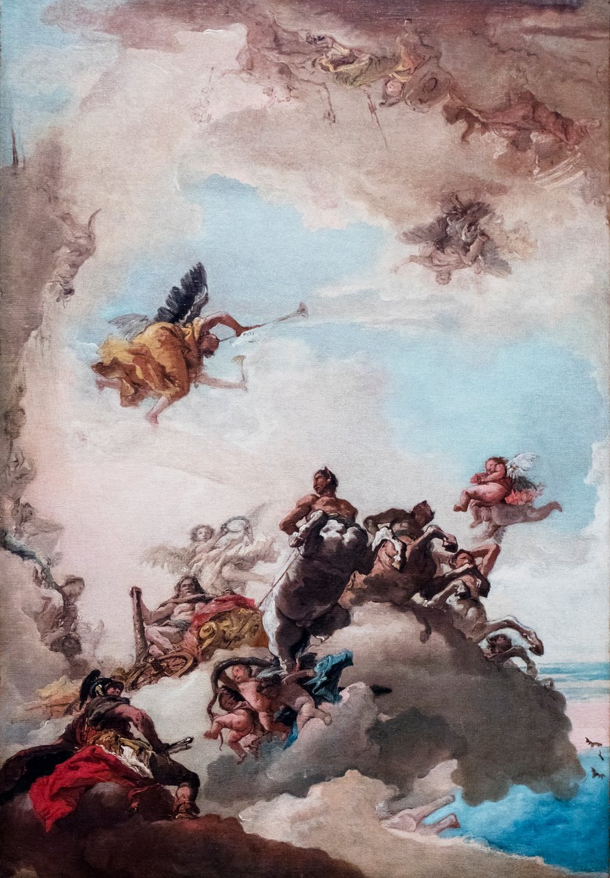 تأليه هرقل، ما بين 1760-1762 (زيت على قماش) بواسطة Giandomenico (1727 1804) Tiepolo