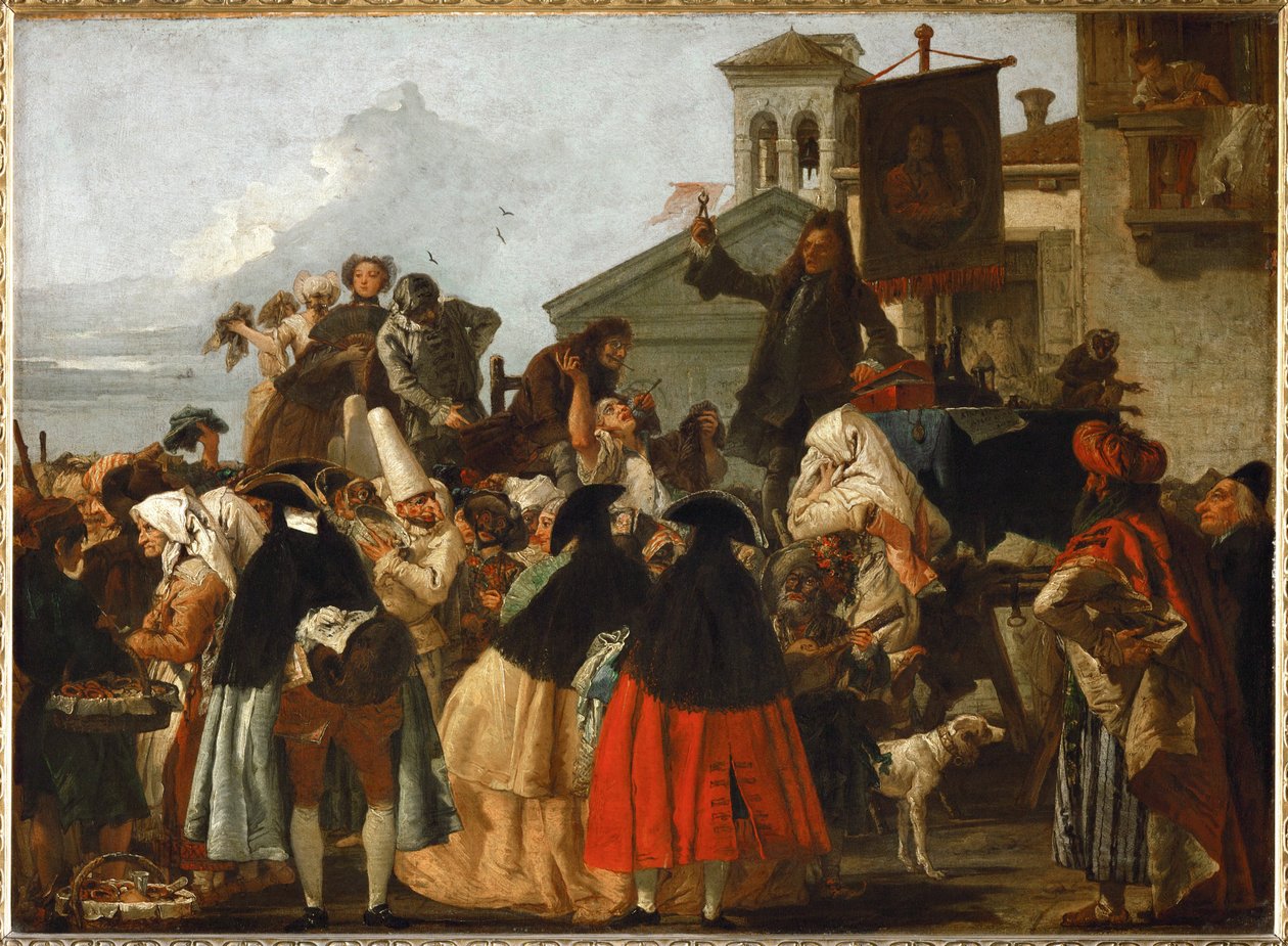 لو شارلاتان - طبيب الأسنان ج. 1754-1755 ... بواسطة جياندومينيكو (1727-1804) تيبولو