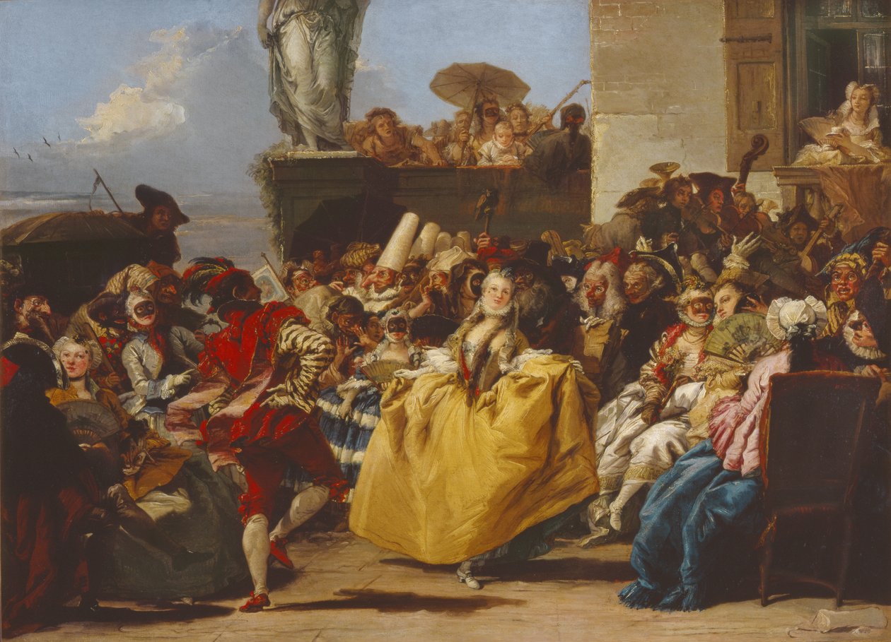 The Minuet or Carnival Scene (زيت على قماش) بواسطة جيوفاني دومينيكو تيبولو