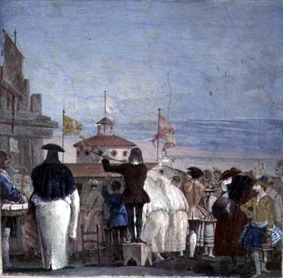 العالم الجديد ، من "Foresteria" (دار ضيافة) 1757 (في الهواء الطلق) بواسطة جياندومينيكو تيبولو