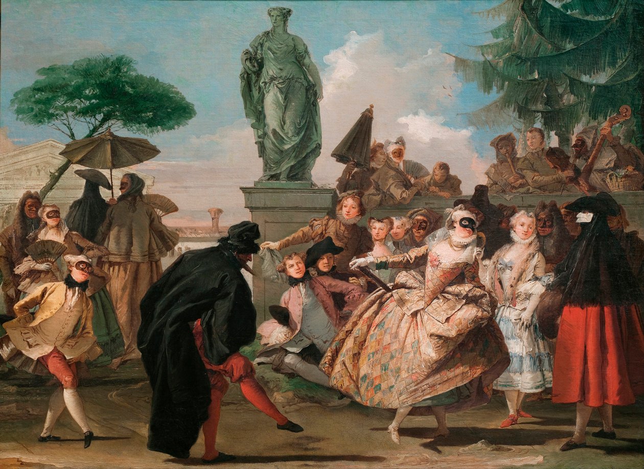 Le menuet - The Minuet - Tiepolo ، Giandomenico (1727-1804) - 1756 - زيت على قماش - 80.7x109.3 - Museu Nacional d