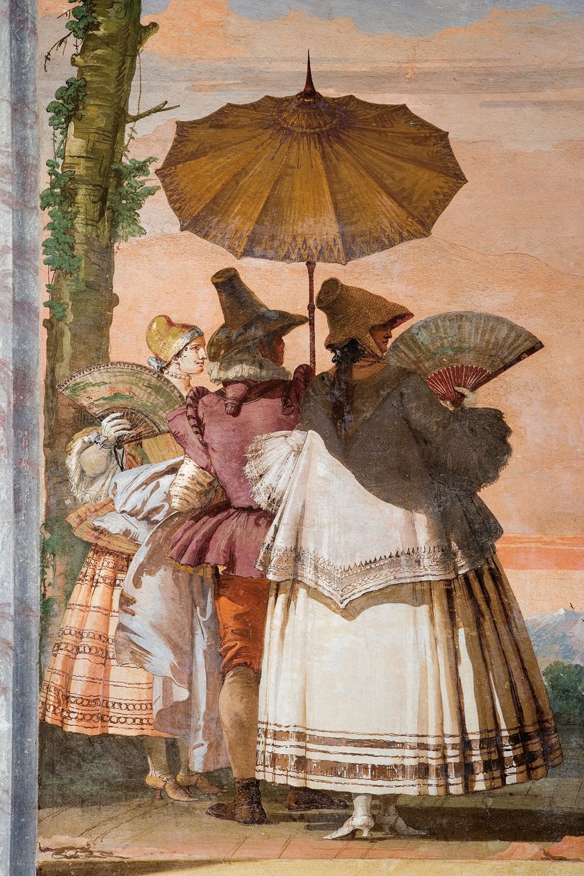 التفاصيل من The Summer Walk ، من غرفة الجناح القوطي ، في فورستيريا ، 1757 بواسطة جيوفاني دومينيكو تيبولو