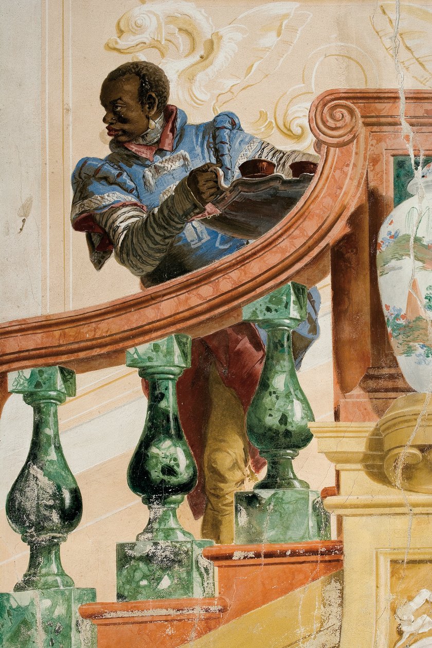 خادم مغربي يحمل صينية ، من غرفة مشاهد الكرنفال في فورستيريا ، 1757 بواسطة جيوفاني دومينيكو تيبولو