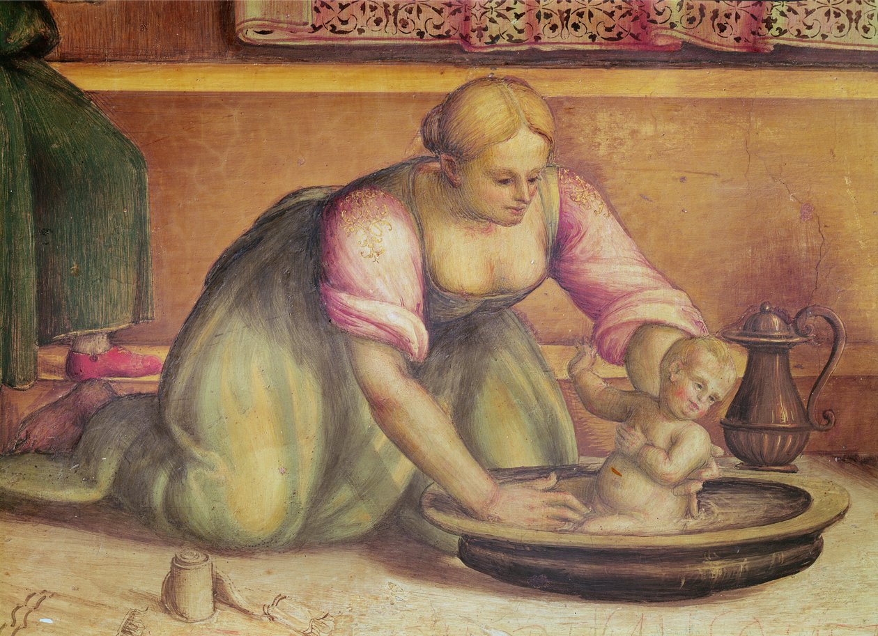 تفاصيل ولادة القديس يوحنا المعمدان ، 1519 بواسطة Giannicola di Paolo