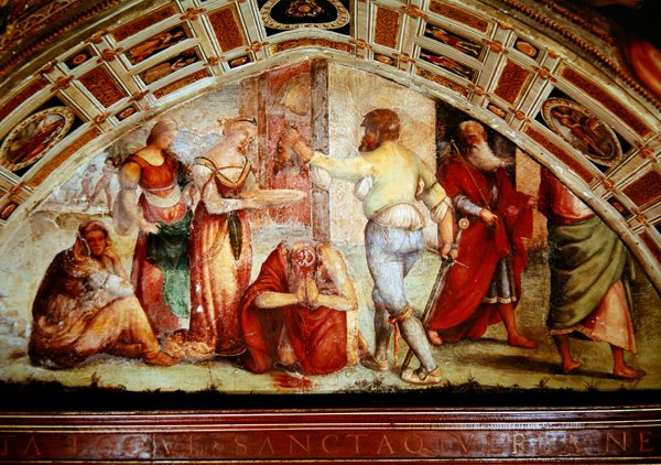 قطع رأس القديس يوحنا المعمدان 1519 بواسطة Giannicola di Paolo