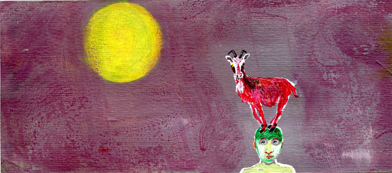 Do Me A Red Goat، 2005 (زيت على ورق) بواسطة جيجي سودبيري