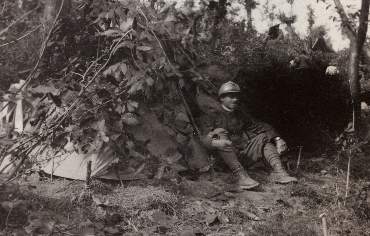 ألبوم "Pictures of War II": جنود إيطاليون في Val Chiusone إلى Podsenica ، 09/1917 (b / w photo) بواسطة جيجليوتشي جيجليوتشي