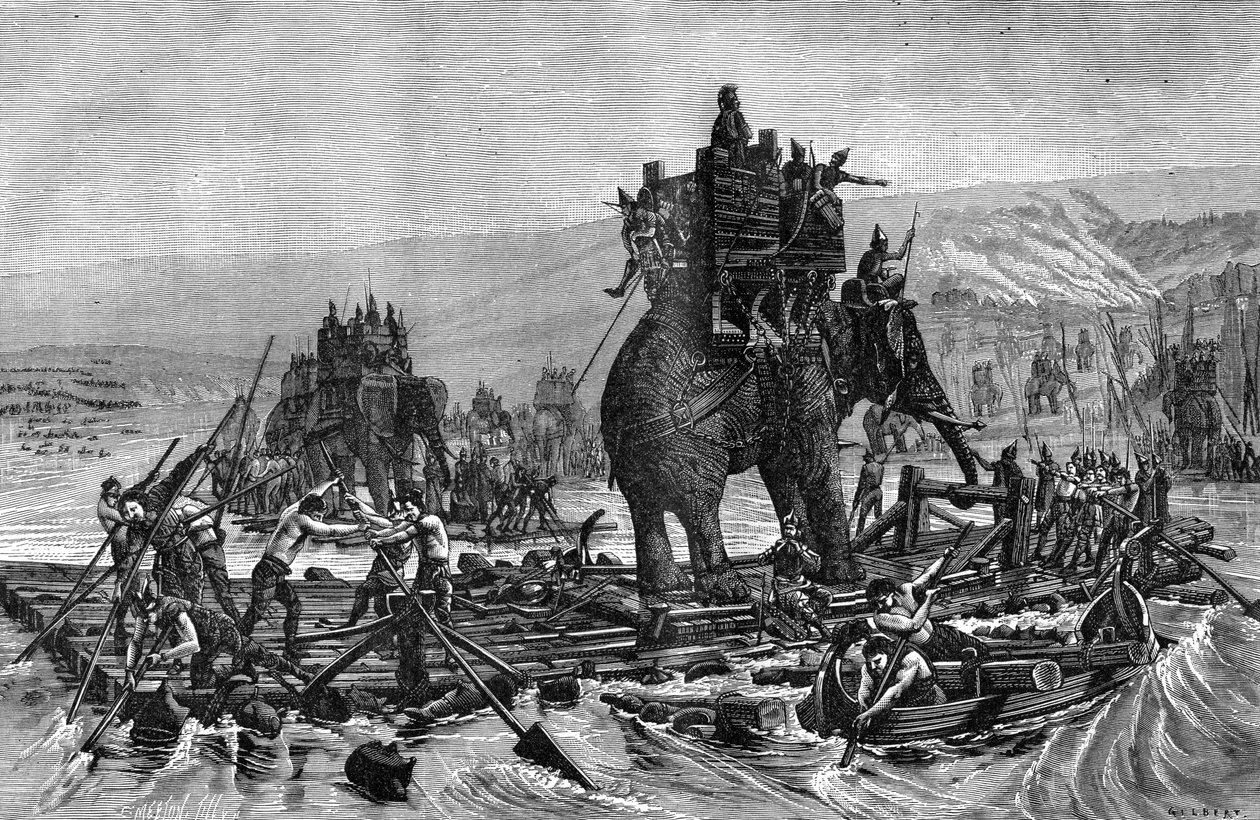 هانيبال عبور الرون ، 218 قبل الميلاد 1882-1884 بواسطة جيلبرت