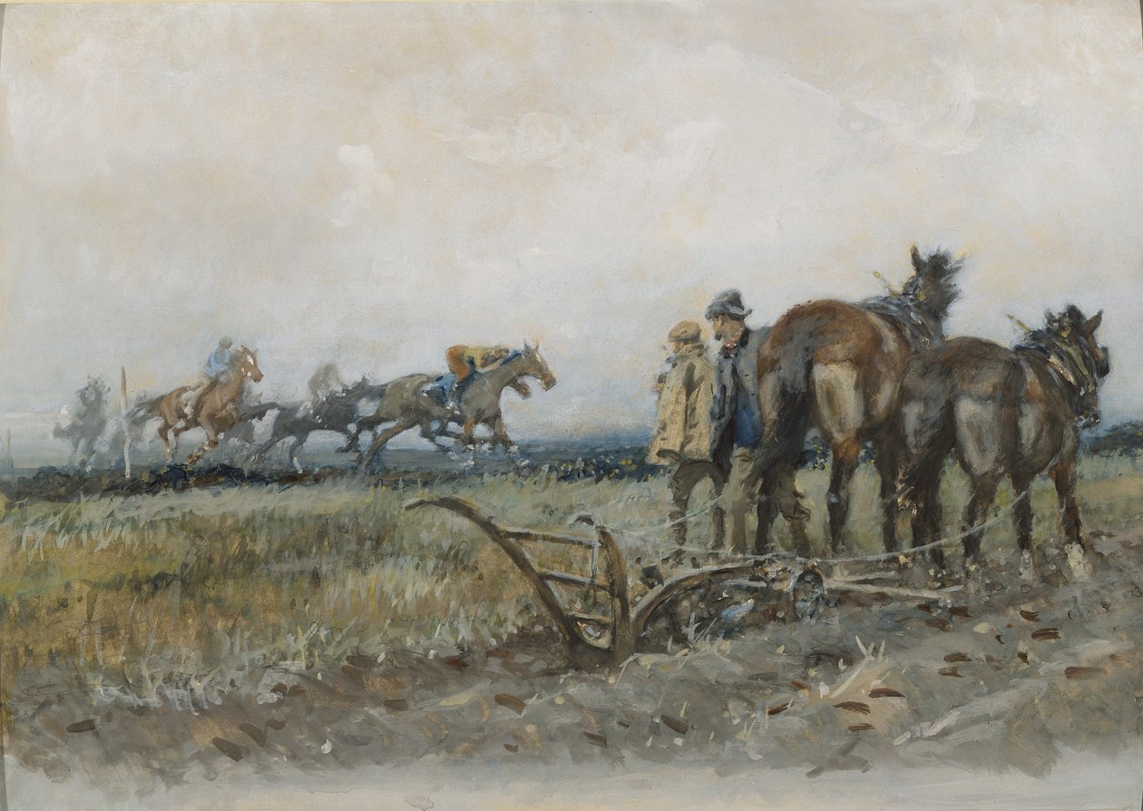 السباقون في التمرين يراقبونهم Ploughmen (مرحاض وغواش على متن الطائرة) بواسطة عطلة جيلبرت