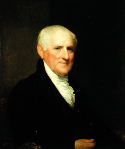 صورة لإيجبرت بنسون (1746-1833) ، حوالي 1820 (زيت على لوح) بواسطة جيلبرت ستيوارت