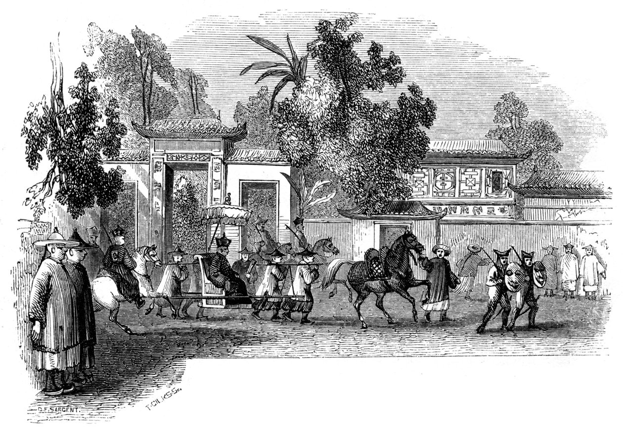 ظهور علني لنائب الملك حضره حاشية له ، 1847 بواسطة جايلز