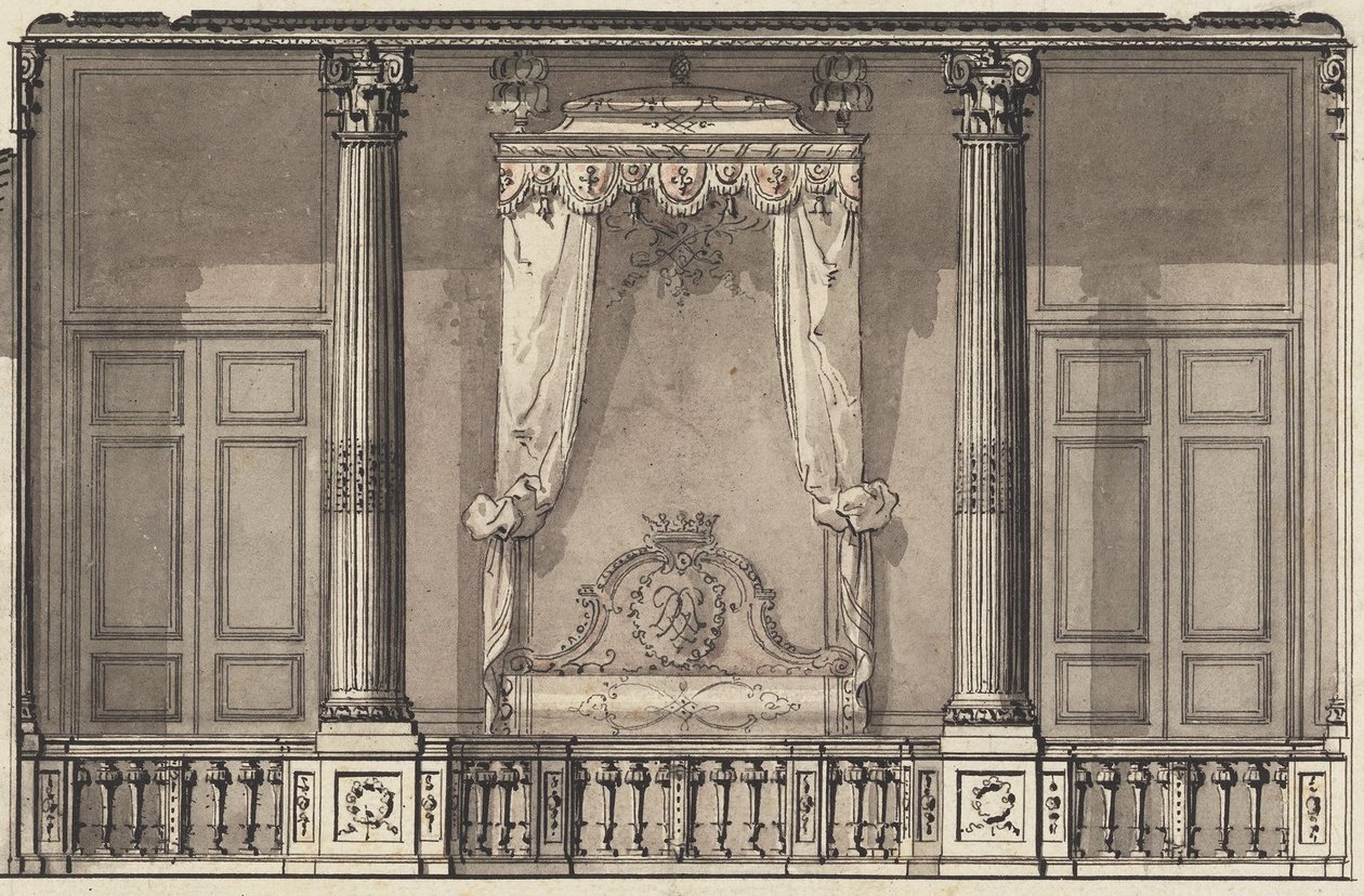 Bed Alcove for the Duc dOrléans، Palais Royal، Paris بواسطة جيل ماري أوبينورد