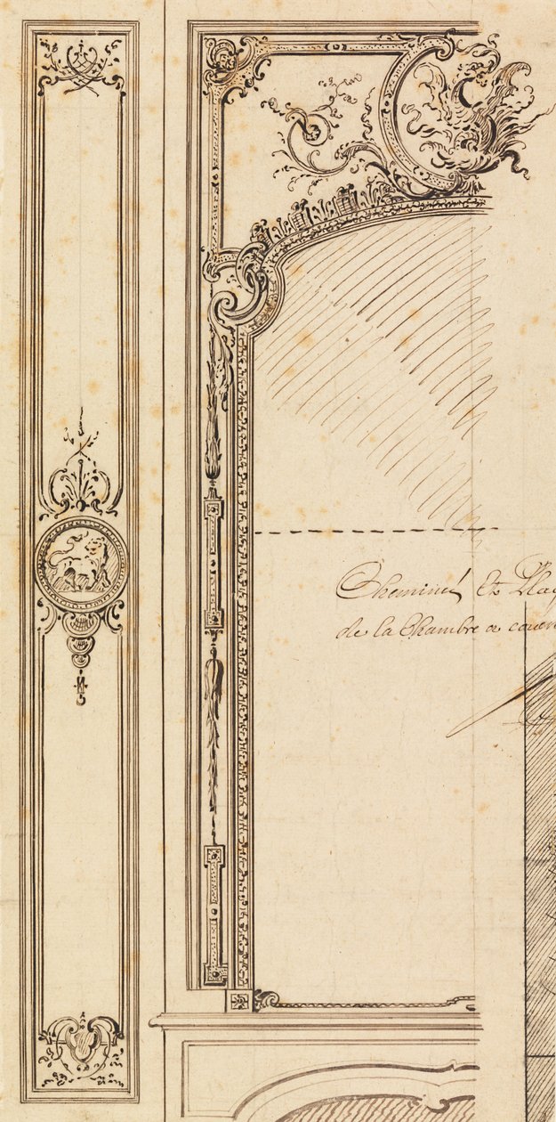 تصميم ل Overmantel. المستقيم ، خطط القوالب بواسطة جيل ماري أوبينورد