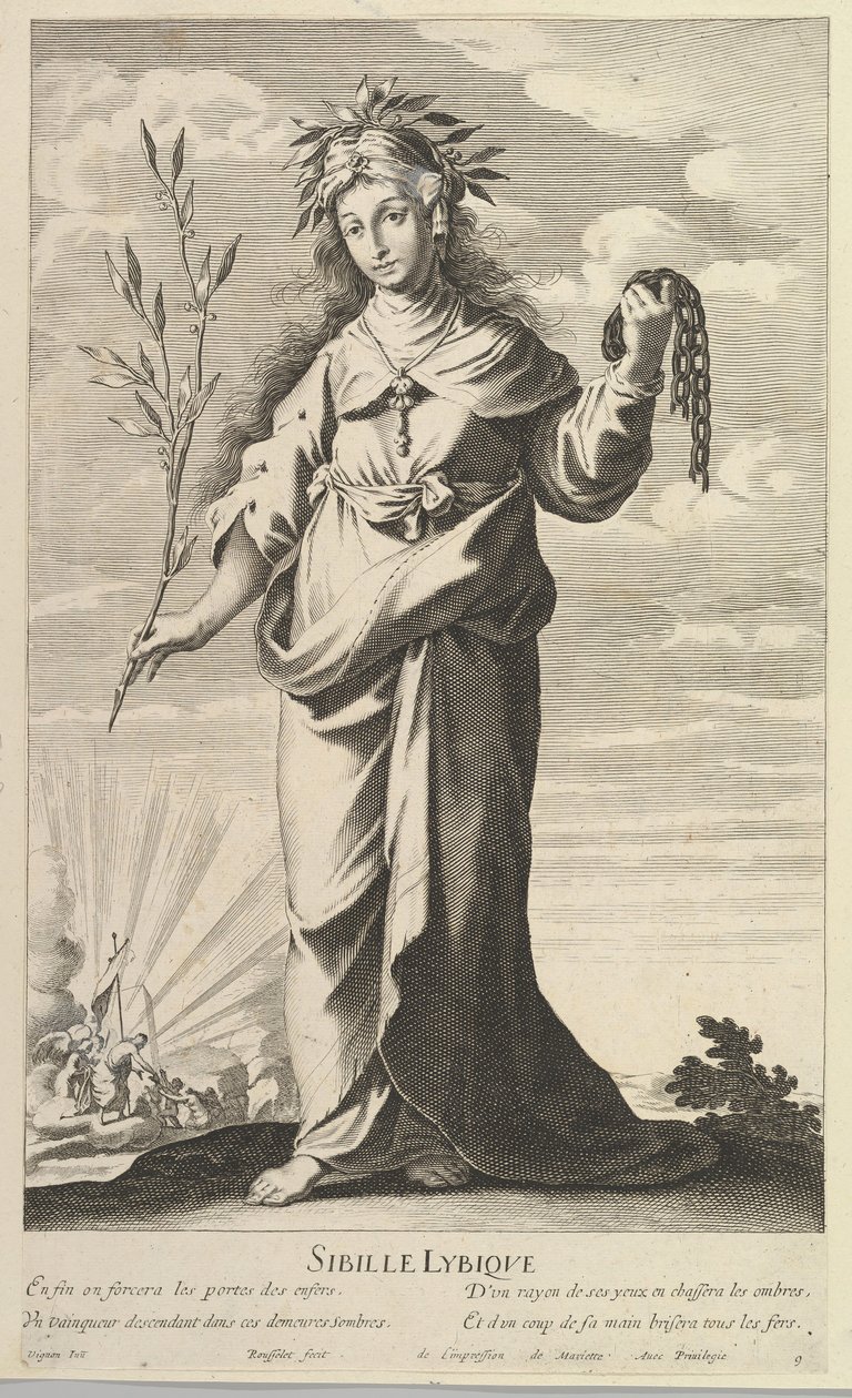 العرافة الليبية ، كاليفورنيا. 1635. المؤلفون: جيل روسيليت ، أبراهام بوس. بواسطة جيل روسيليت وأبراهام بوس