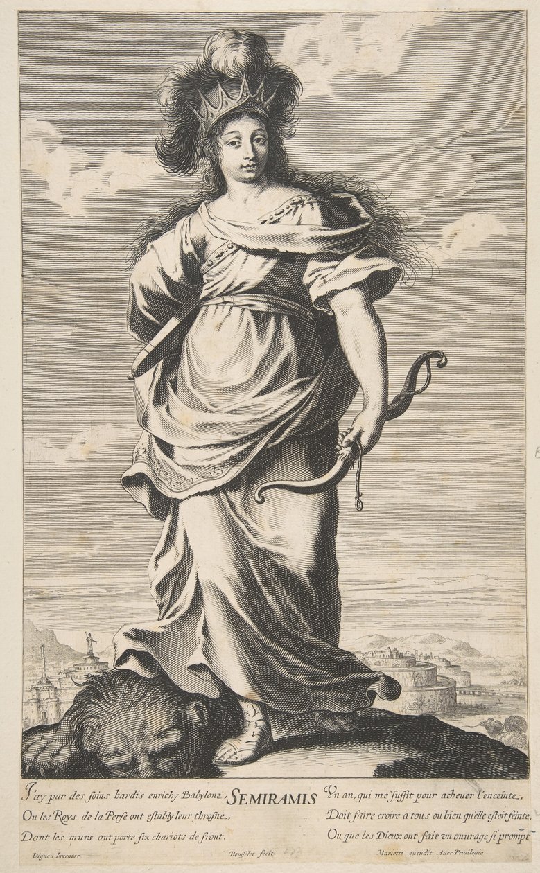 سميراميس ، كاليفورنيا. 1639-40. التأليف: جيل روسيليت ، أبراهام بوس. بواسطة جيل روسيليت وأبراهام بوس