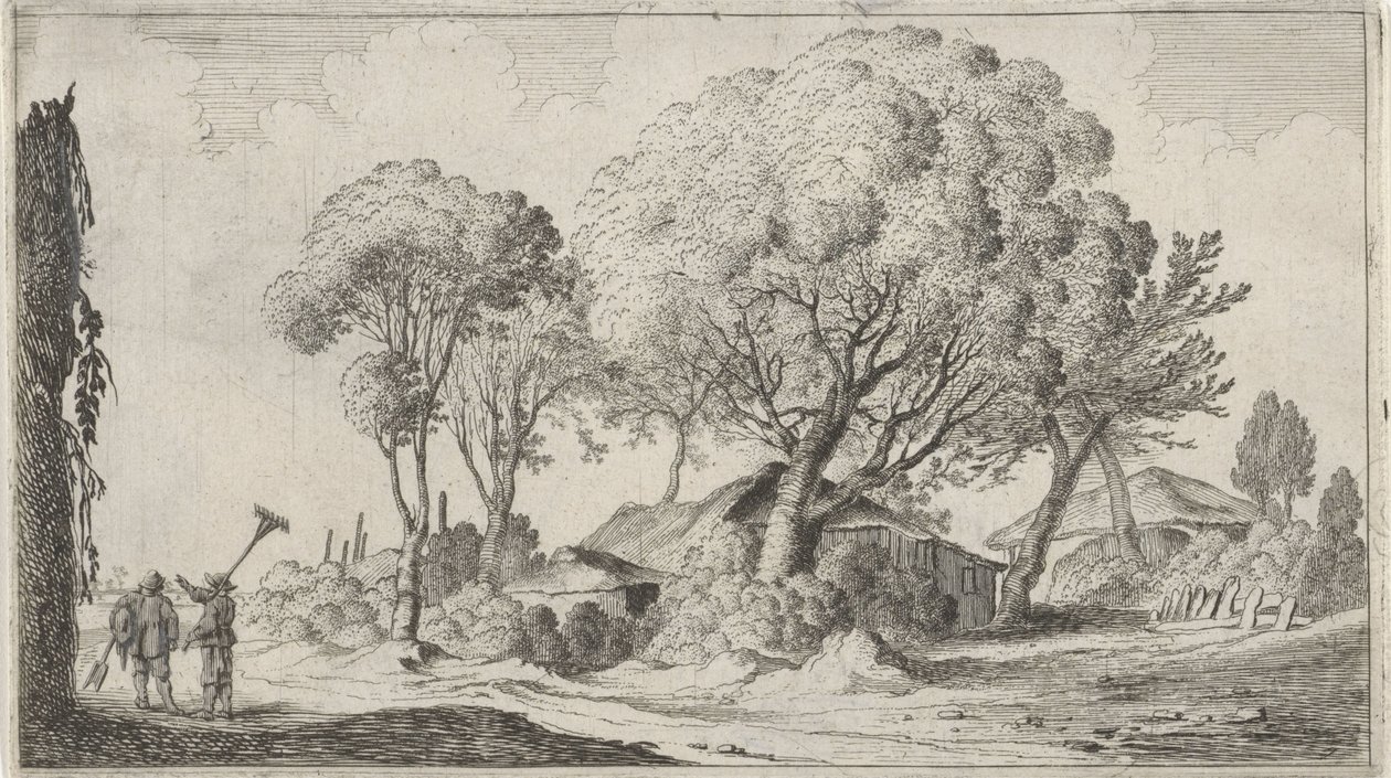 مزارع بين الأشجار Twelve Landscapes (عنوان السلسلة) بواسطة جيليس فان شيندل (الأول)