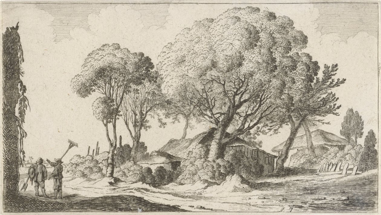مزارع بين الأشجار Twelve Landscapes (عنوان السلسلة) بواسطة جيليس فان شيندل (الأول)