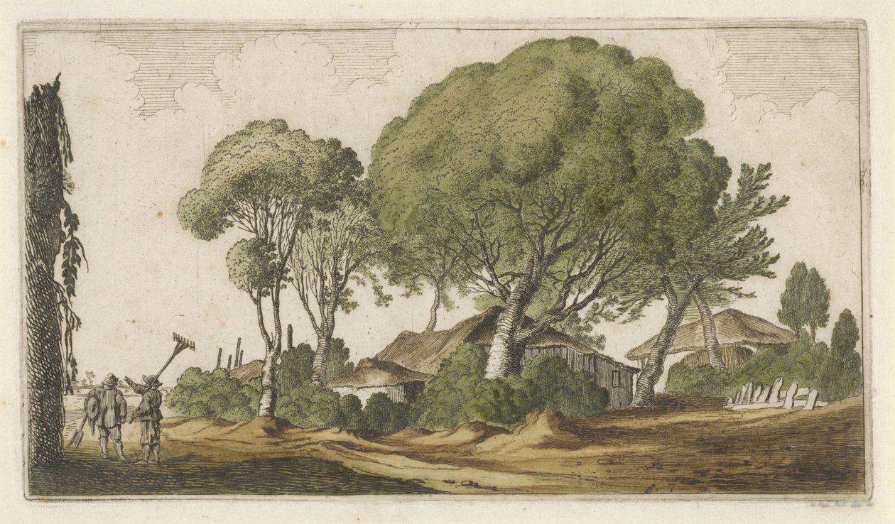 مزارع بين الأشجار Twelve Landscapes (عنوان السلسلة) بواسطة جيليس فان شيندل (الأول)