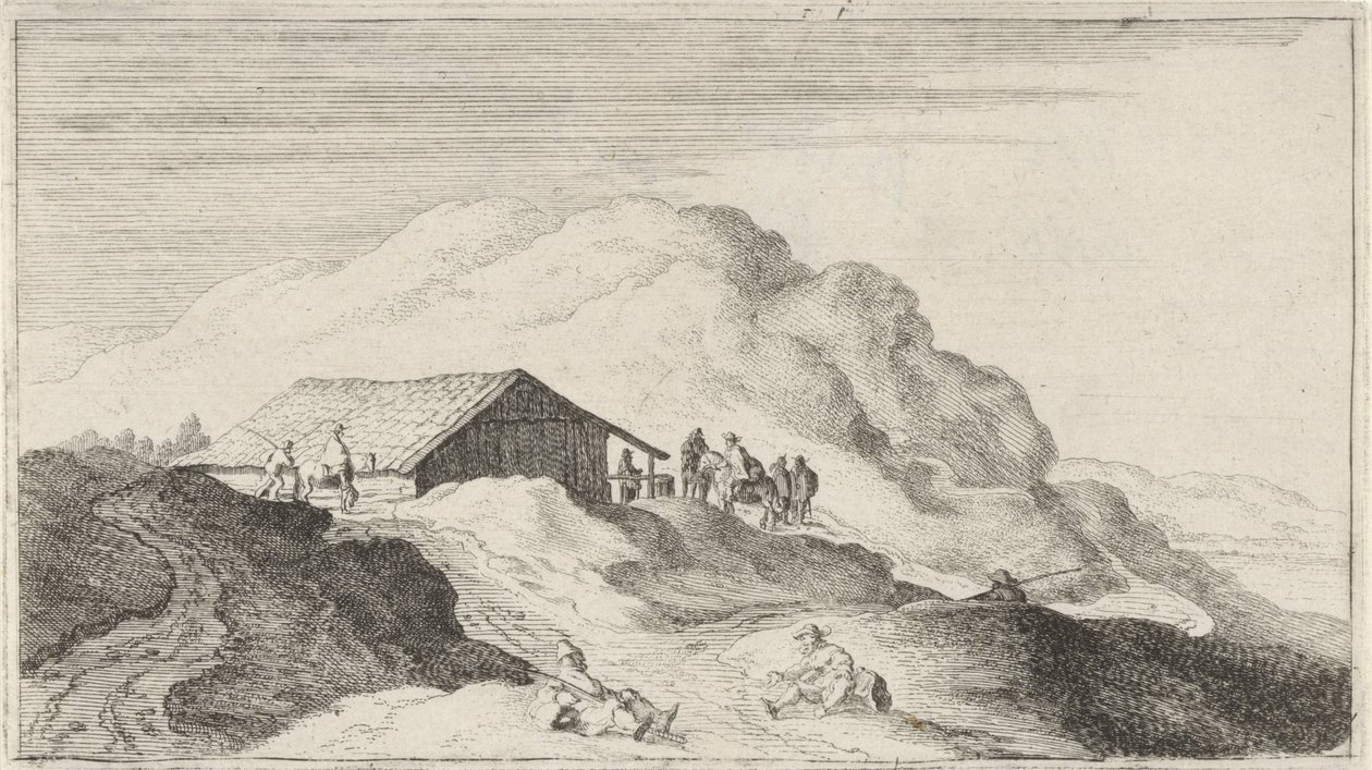 الحظيرة في الكثبان الرملية Twelve Landscapes (عنوان السلسلة) بواسطة جيليس فان شيندل (الأول)