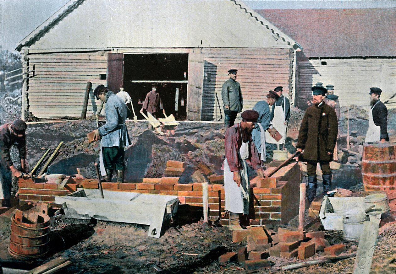 بناة خارج موسكو ، روسيا ، c1890 بواسطة جيلو