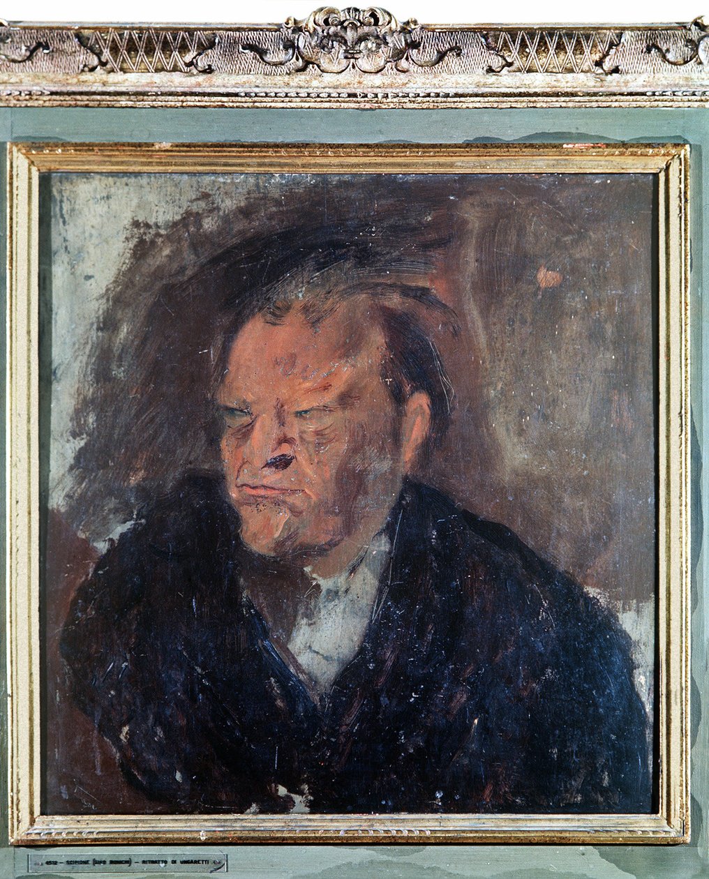 صورة للشاعر الإيطالي جوزيبي أنغاريتي (1888-1970). لوحة لجينو بونيتشي تسمى سكيبيو (1904-1933) بواسطة جينو (1904 33) بونيشي