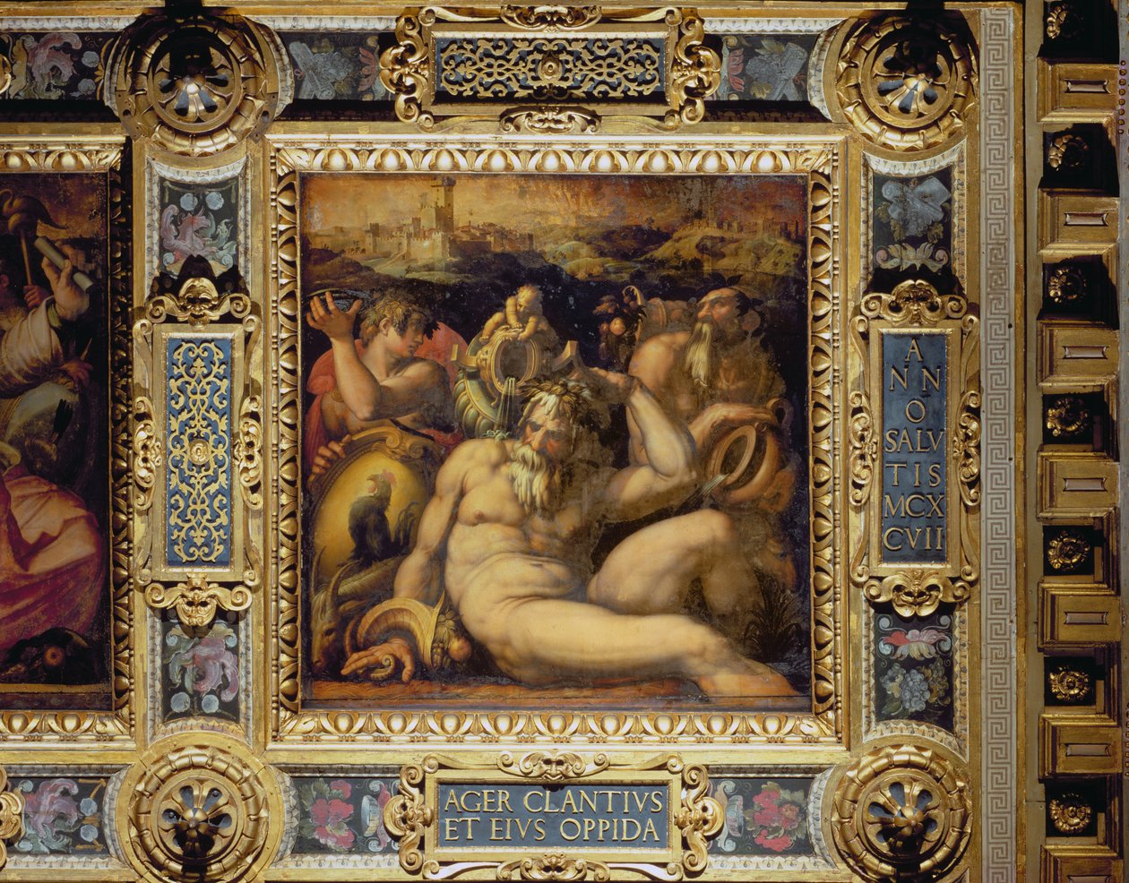 رمزية منطقة Chianti من سقف Salone dei Cinquecento ، 1565 (لوحة) بواسطة جورجيو فاساري