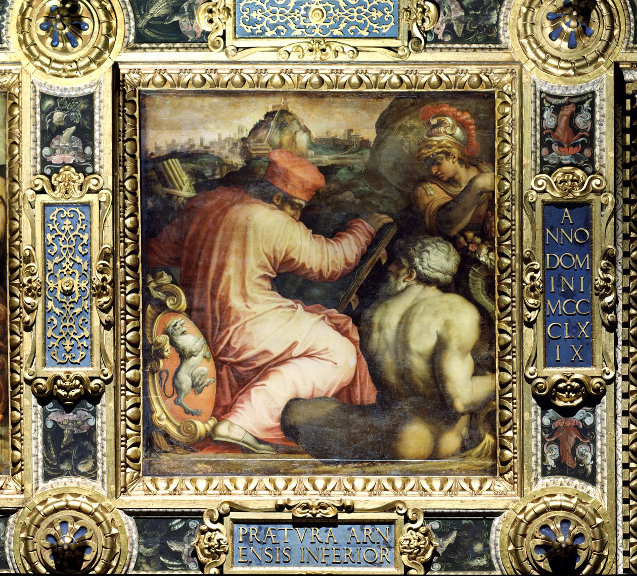 رمزية لمدينة سان Miniato و Lower Valdarno من سقف Salone dei Cinquecento ، 1565 (لوحة) بواسطة جورجيو فاساري