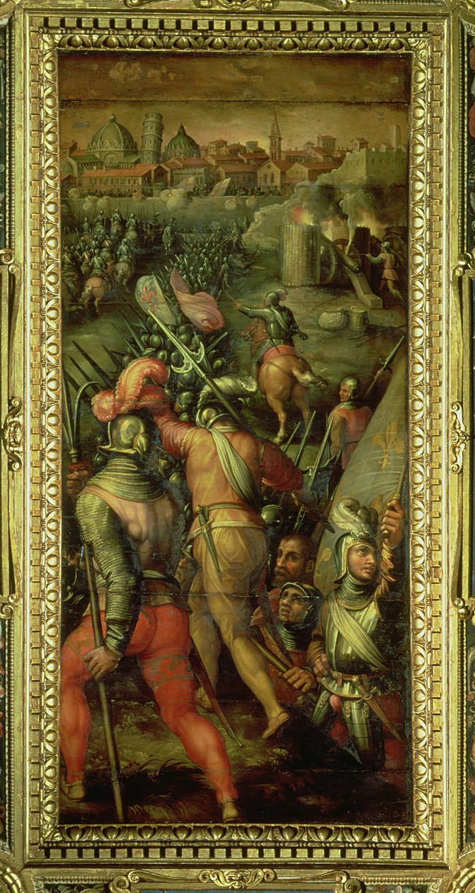 معركة Barbagianni من سقف Salone dei Cinquecento ، 1565 (لوحة) بواسطة جورجيو فاساري