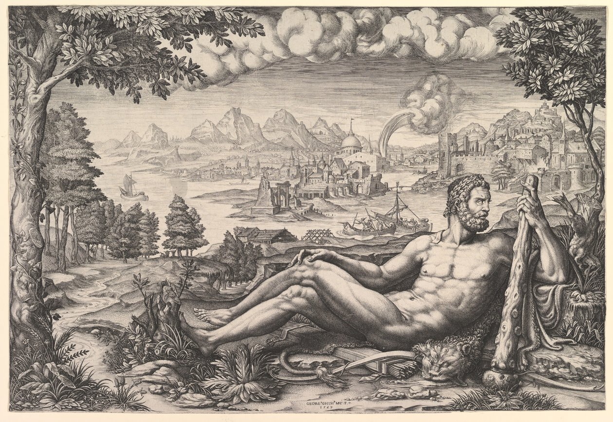 هرقل يستريح من أعماله ، 1567. بواسطة جورجيو غيسي