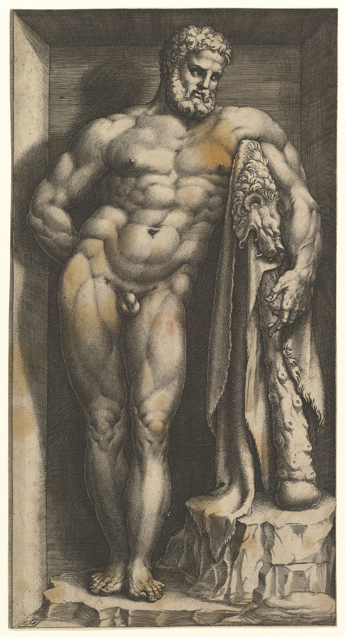 ال Farnese Hercules ، أواخر 1570s. بواسطة جورجيو غيسي