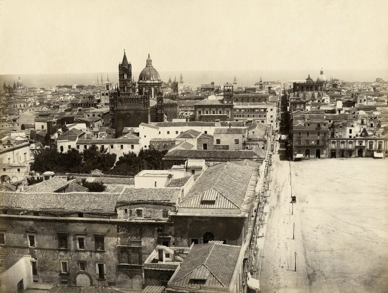 View of Palermo from Porta Nuova, Sicily, Italy, photograph by Giorgio Sommer بواسطة جورجيو الصيف