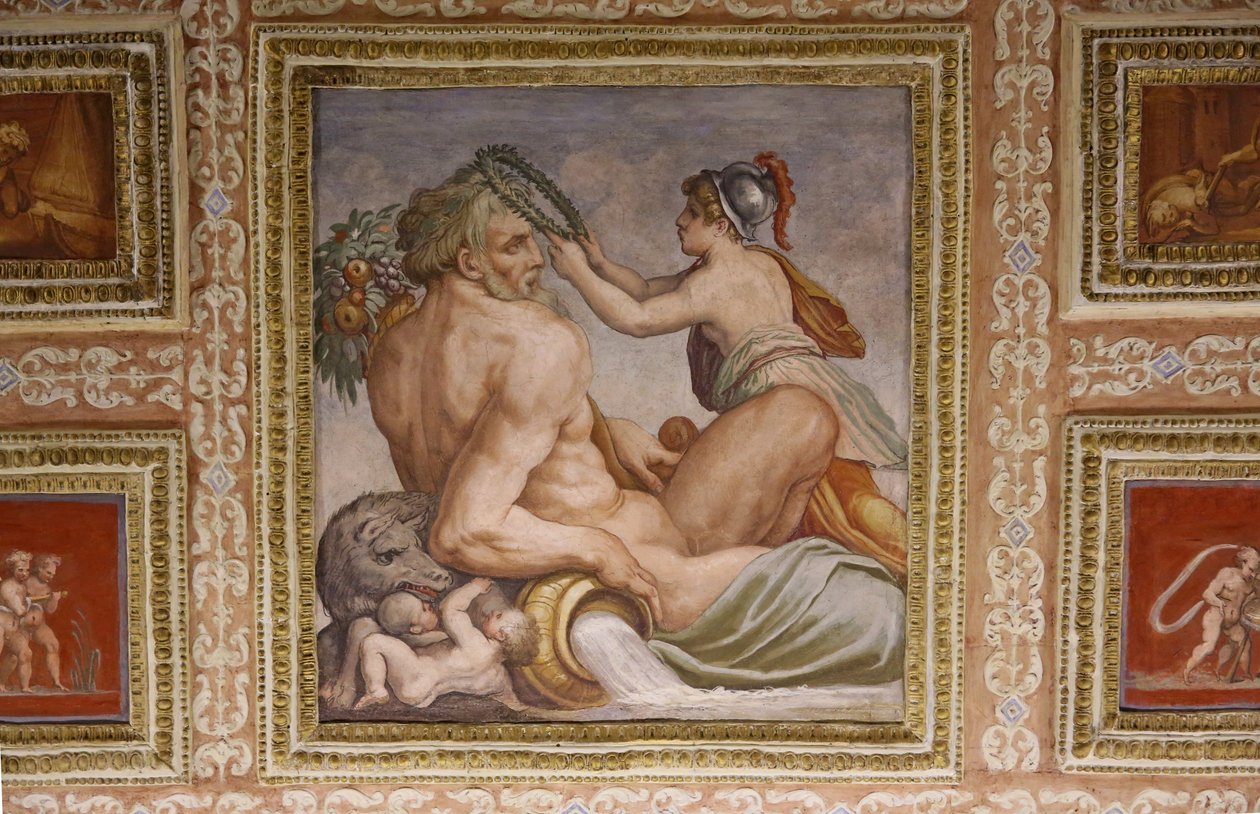 تمريض Ceres Triptolemus ، تفاصيل سقف Altoviti ، 1553 فريسكو بواسطة جورجيو فاساري