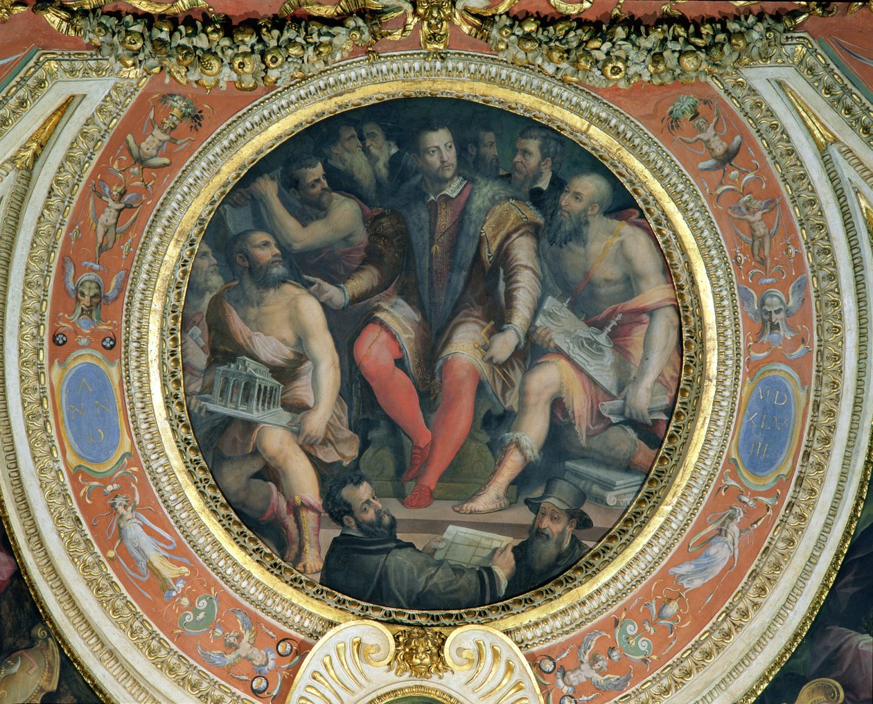 Cosimo I وفنانوه ، من Sala di Cosimo I (انظر أيضًا 274607) بواسطة جورجيو فاساري