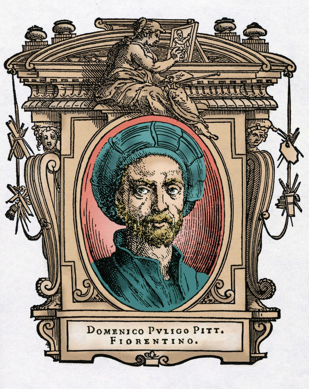 صورة لدومينيكو بوليجو [1492-1527] رسام إيطالي. نقش تحفة "حياة أميز الرسامين والنحاتين والمهندسين المعماريين" (حياة أفضل الرسامين والنحاتين والمهندسين المعماريين) لجورجيو فاساري بواسطة جورجيو فاساري