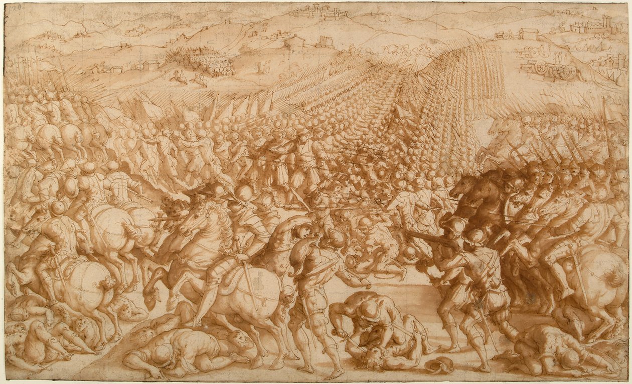 معركة مارسيانو ، 1570s بواسطة جورجيو فاساري