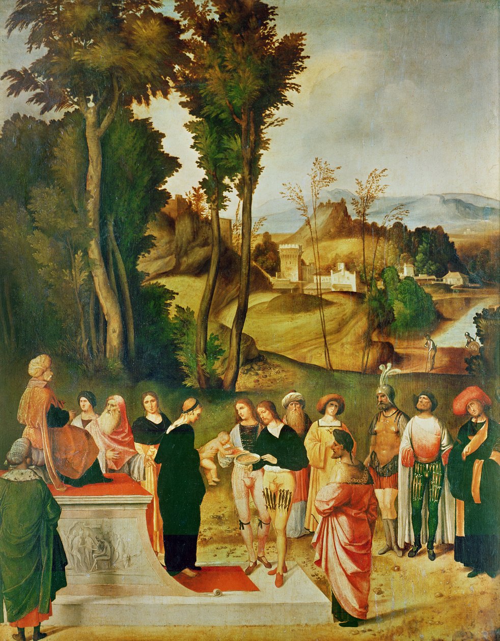 موسى يختبر من قبل الفرعون ، حوالي 1502-05 بواسطة Giorgione da Castelfranco
